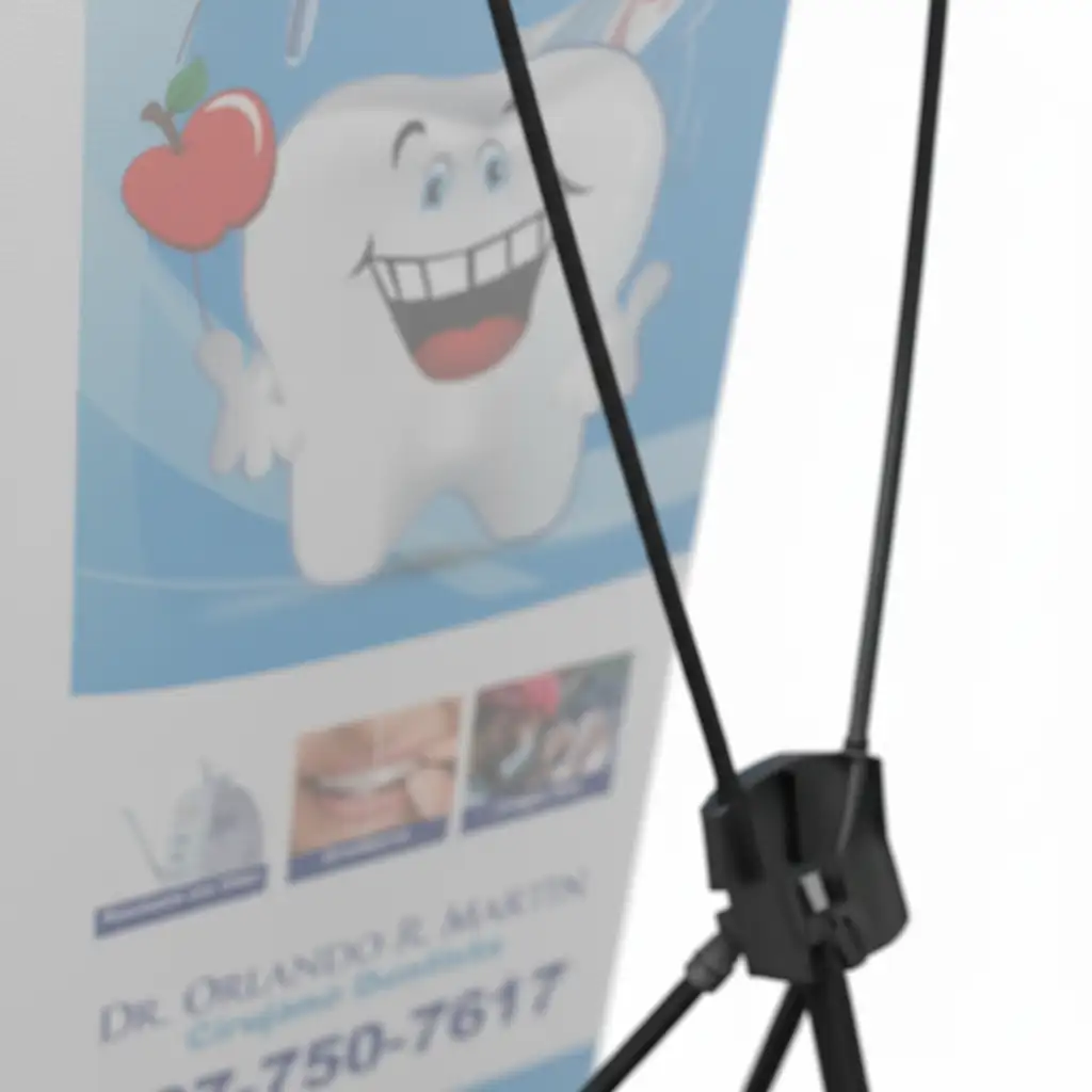Soporte de banner tipo X para exhibiciones y ferias
