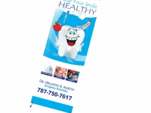 X-Banner inclinado para promoción de negocios y eventos